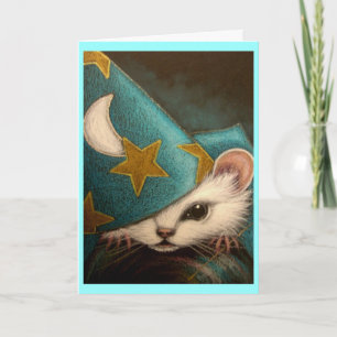WHITE RAT/MICE/MOUSE WIZARD Card