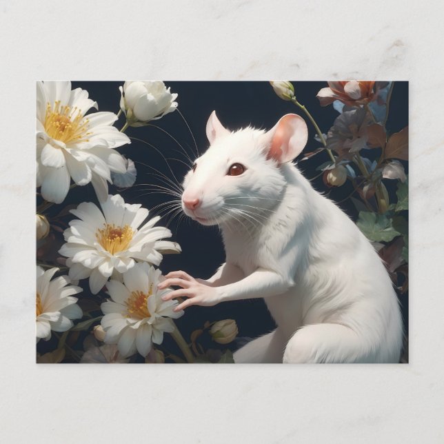 white rat postcard (Front)