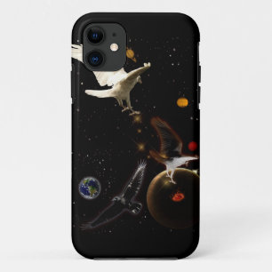 White Raven Fantasy Wildlife iPhone Case