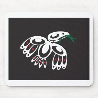 White Raven Mouse Pad