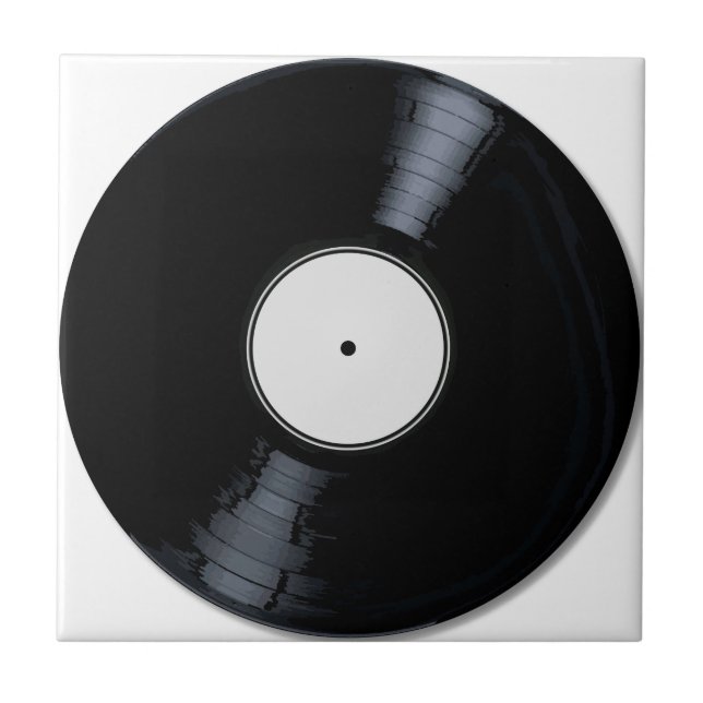 White Record Label Tile (Front)