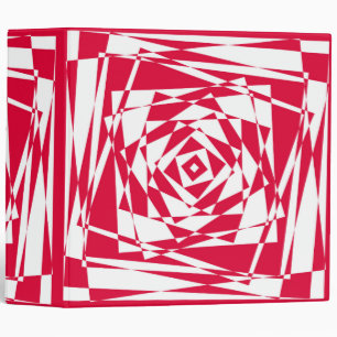 White red abstract illusion binder