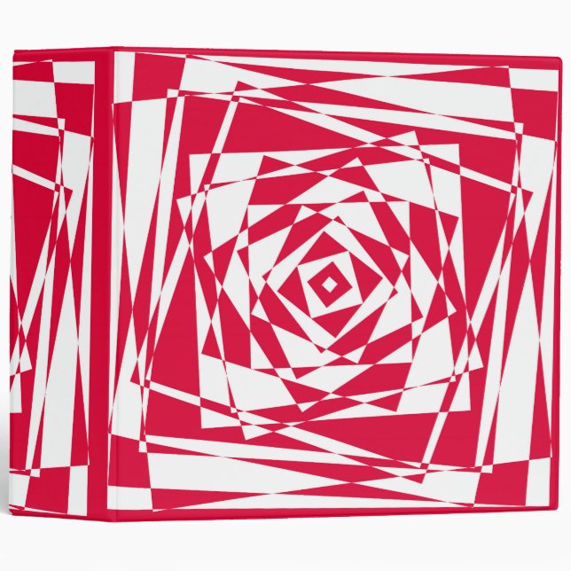 White red abstract illusion binder (Front/Spine)