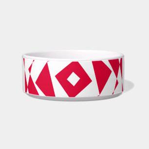 White red abstract illusion bowl
