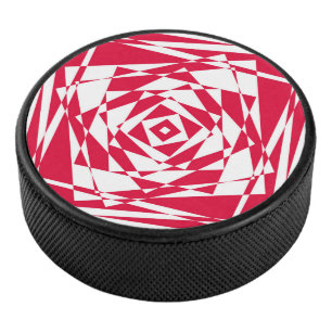 White red abstract illusion  hockey puck