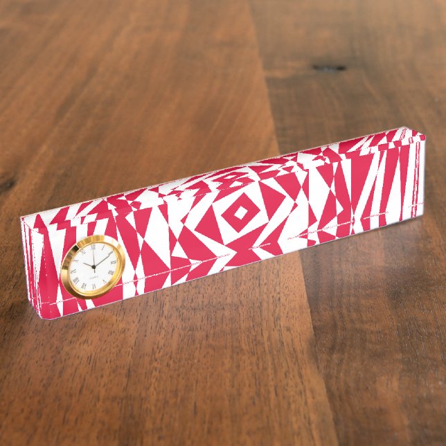 White red abstract illusion  nameplate (Side)