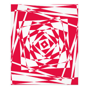 White red abstract illusion  photo print