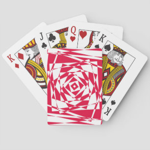 White red abstract illusion  playing cards