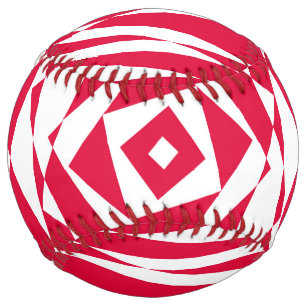White red abstract illusion  softball