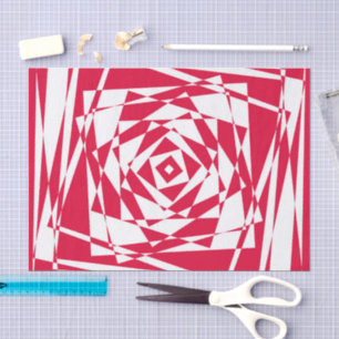 White red abstract illusion tissue paper
