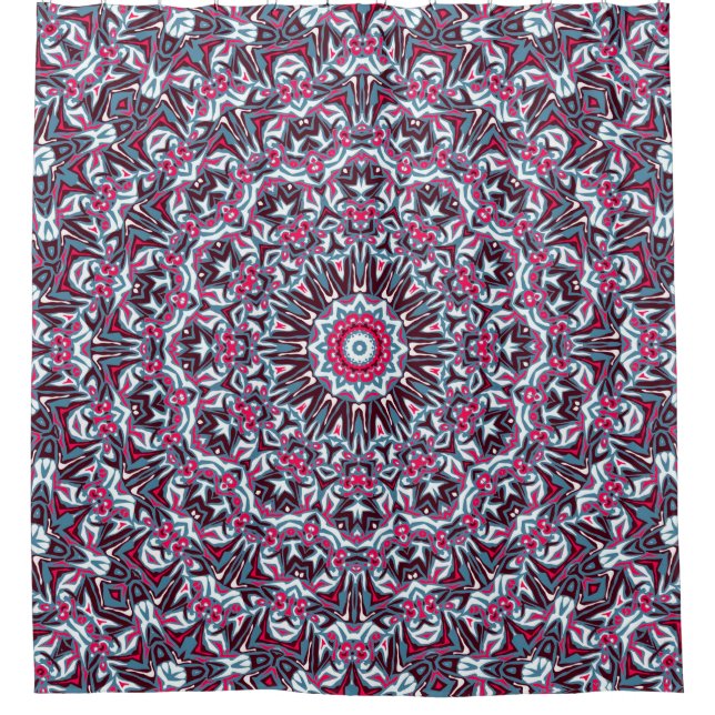 White, red and khaki mandala. (Front)