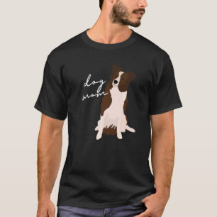 White & Red Border Collie Dog Mom Dog Mom Woman T-Shirt