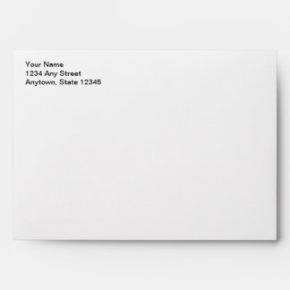White & Red Christmas Card Envelope w/ Address