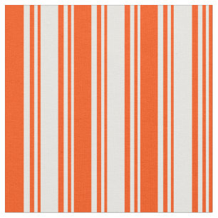 White & Red Coloured Lines Pattern Fabric