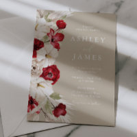 White & Red Gorgeous Floral Wedding