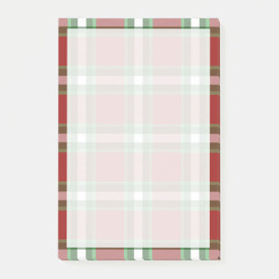 White Red Green Cool Red Lumberjack Plaid Pattern Post-it Notes