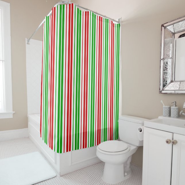 White Red Green Stripes Pattern   (In Situ)