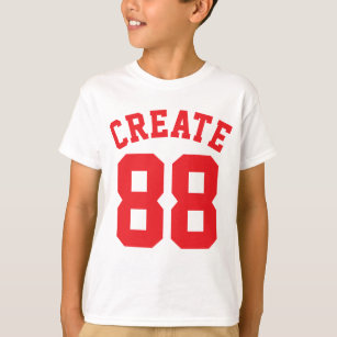 White & Red Kids   Sports Jersey Design T-Shirt