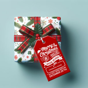 White & Red Nice List Approved Special Delivery Gift Tags