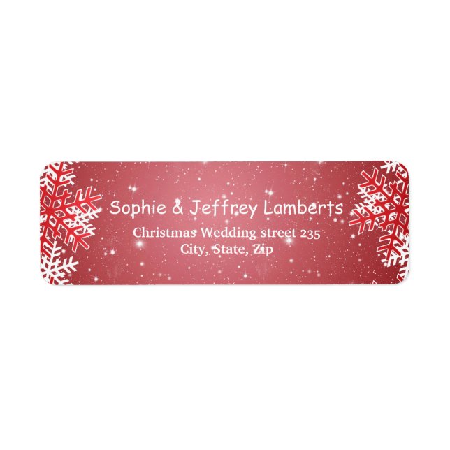 White red snowflakes on red Christmas (Front)