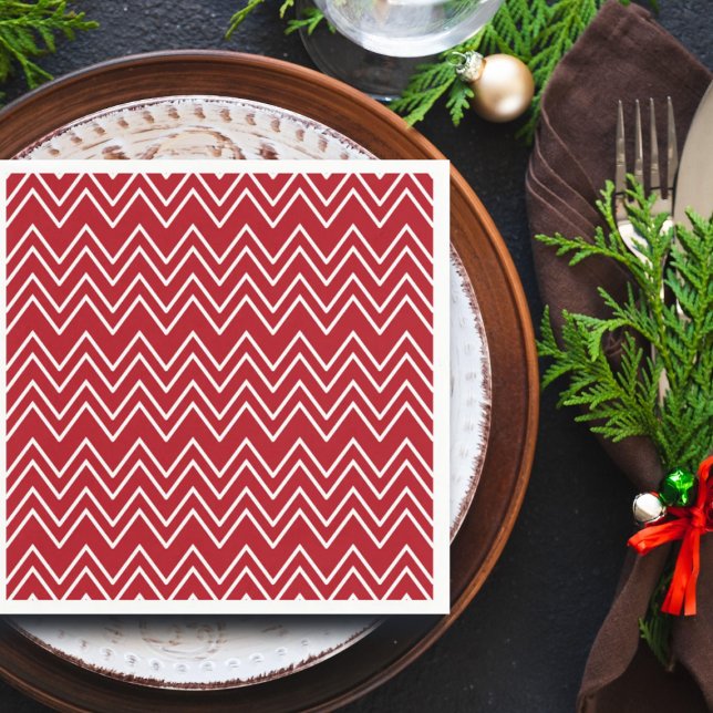White Red Winter Festive Napkin (Creator Uploaded)