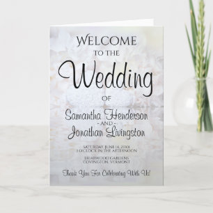 White Reflections Wedding Program