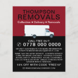 White Removal Van, Removal Company Advertising Flyer<br><div class="desc">White Removal Van,  Removal Company Advertising Flyer by The Business Card Store.</div>