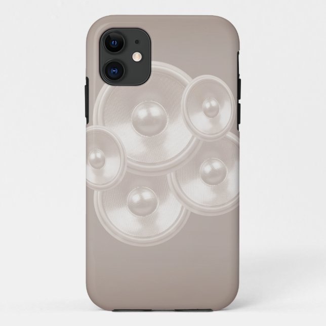 White retro music speakers Case-Mate iPhone case (Back)