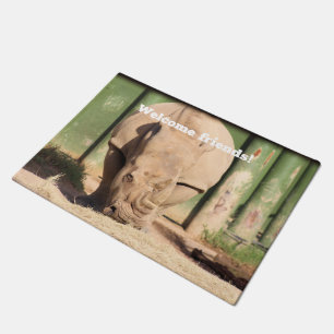 White rhino doormat