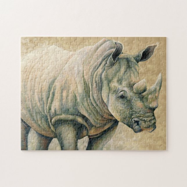 White Rhino Jigsaw Puzzle (Horizontal)