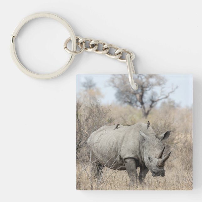 White Rhino Keychain (Front)