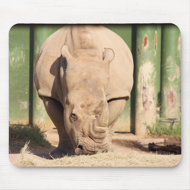 White Rhino Mouse Pad (Front)
