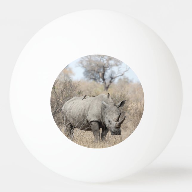 White Rhino Ping Pong Ball (Front)