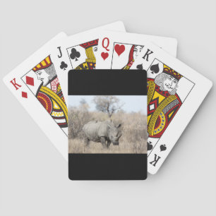 White Rhino Playing Cards