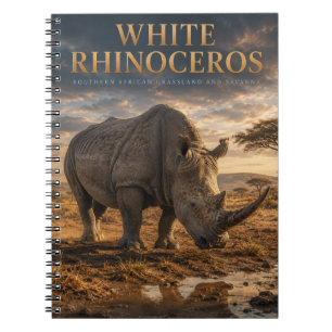 White Rhinoceros Savanna ANIMALS Notebook