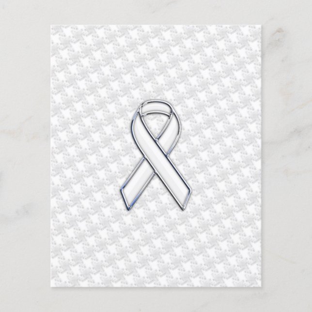 White Ribbon Awareness Applique on Houndstooth Flyer (Front)