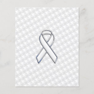 White Ribbon Awareness Applique on Houndstooth Flyer