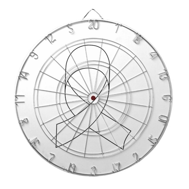 White Ribbon Drawing Dartboard (Front)