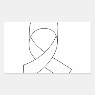White Ribbon Drawing Sticker