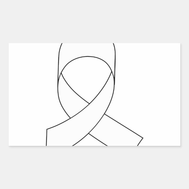 White Ribbon Drawing Sticker (Front)