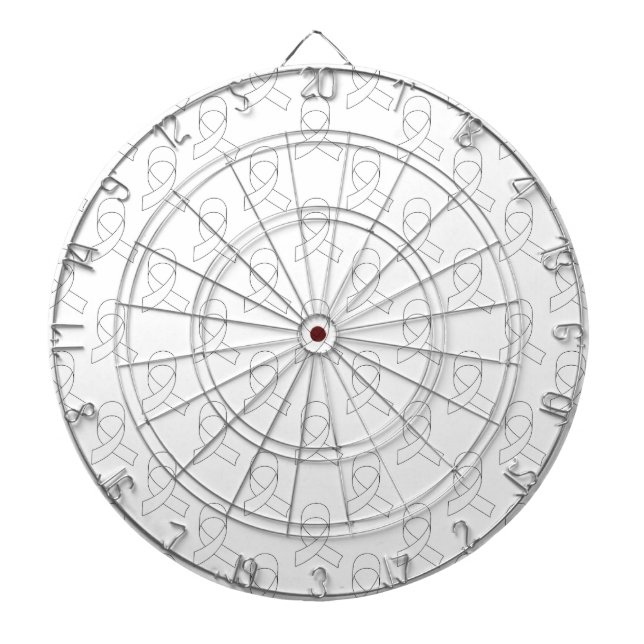 White Ribbon Pattern Dartboard (Front)