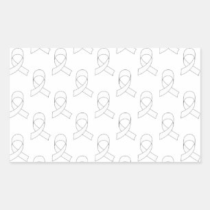 White Ribbon Pattern Sticker
