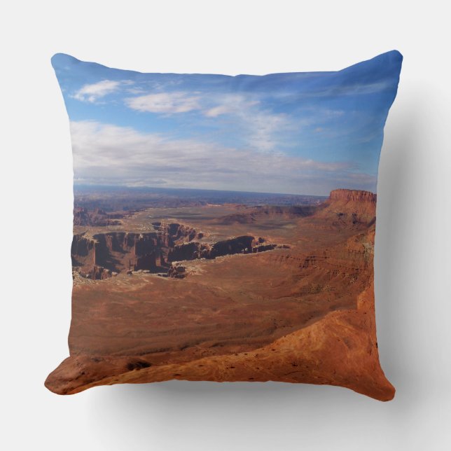 White Rim Overlook at Canyonlands National Park Throw Pillow (Front)