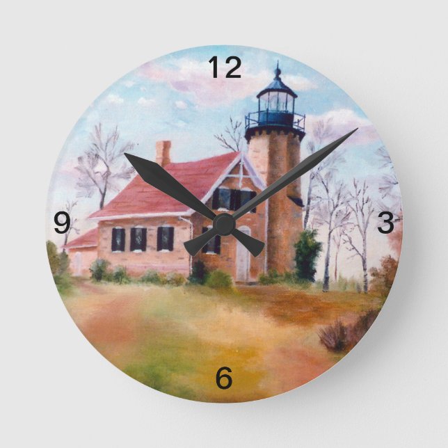 White River Lighthouse Wall Clock (Front)