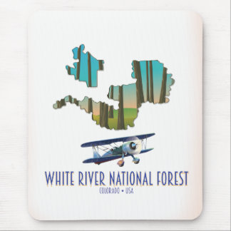 White River National Forest Colorado usa map Mouse Pad
