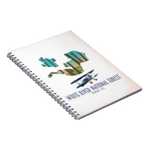 White River National Forest Colorado usa map Notebook