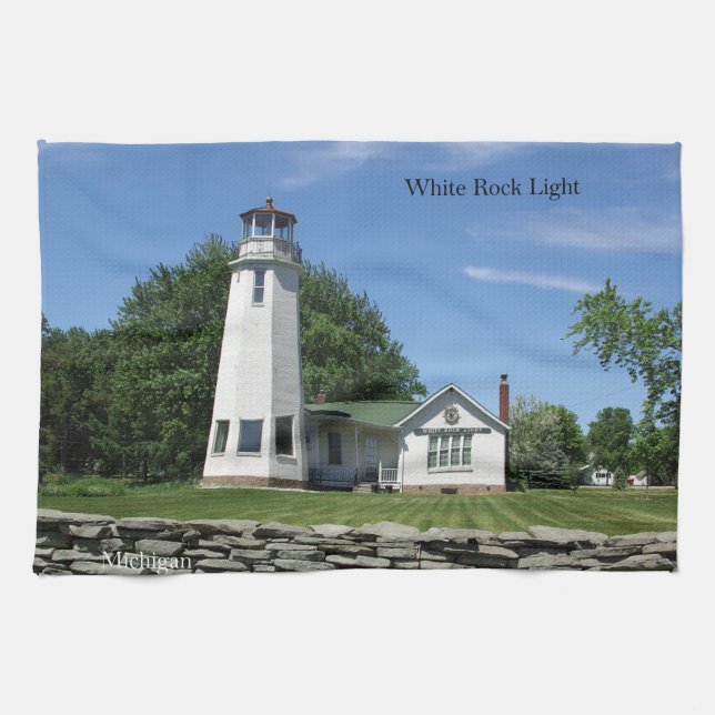 White Rock Light kitchen towel (Horizontal)