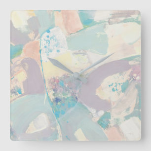 White Rock Pastel Square Wall Clock
