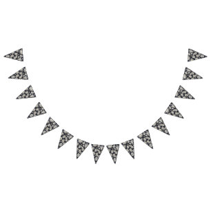 White Rocks Close Up Pattern Photo Bunting Flags