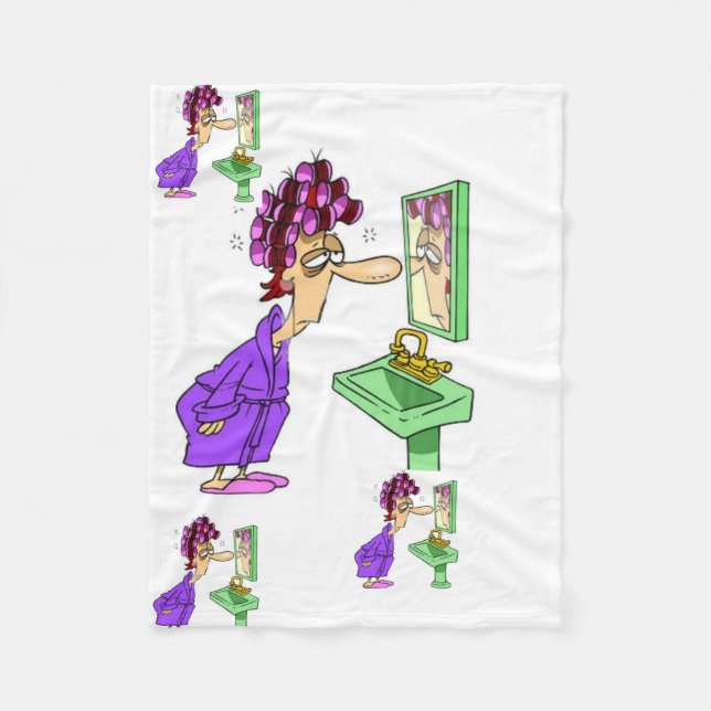 WHite roller lady blanket for Her lazy days (Front)